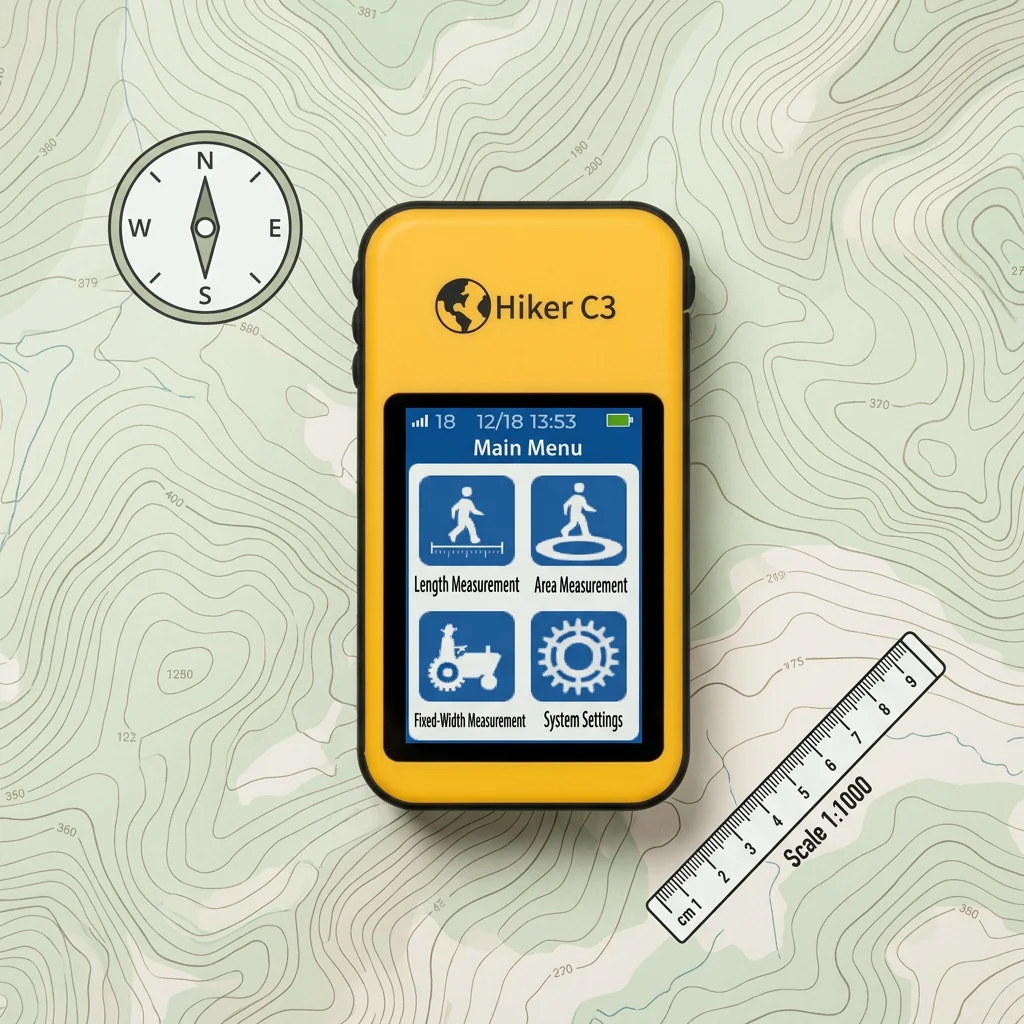 C3 Portable GPS  Area Measurer High Precision IP65 Rated Multi-Frequency -30~65 for Agricultural Plot Survey