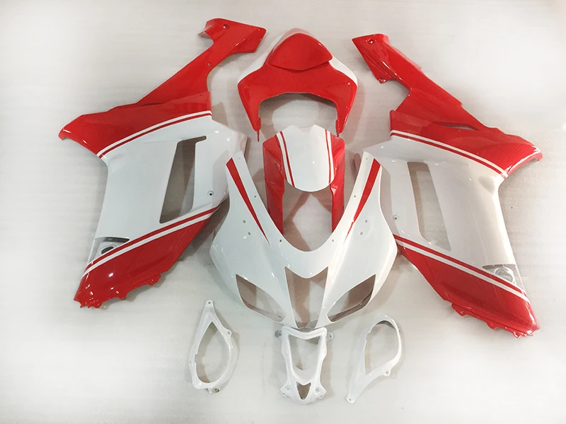 Hot sale Fairing kit for Kawasaki Ninja ZX6R 07 08 year  Mold ZX 6R 2007 2008 fairings set  red white