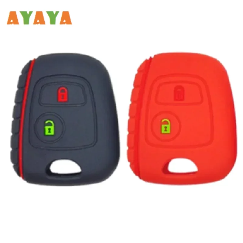 Portachiavi auto in Silicone per Peugeot 207 206 107 307 406 per Citroen C3 C2 C1 Berlingo Xsara Picasso Cover Shell Fob accessori