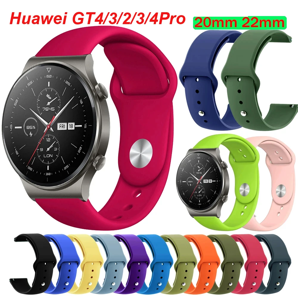 20mm 22mm silikon armband für huawei uhr gt4 3 2 46mm 42mm sport armband für huawei gt2 3 4pro armband gt2e gs pro gear s3