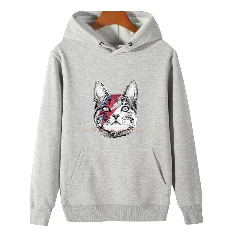 Stardust Cat Unisex Graphic Hooded Sweatshirts Winter Thick Sweater Hoodie Cotton Essentials Fleece Hoodie Men's Sportswear