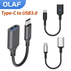 Typ C OTG USB3.0 Adapter kabel USB C męski na USB 3.0 żeński konwerter do telefonu Laptop Tablet MacBook przesyłanie danych odczyt