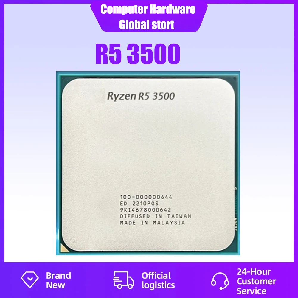 Ryzen 5 3500 R5 3500 3.6 GHz Six-Core Six-Thread CPU Processor 65W L3=16M 100-000000050 Socket AM4 same use as R5 3500X