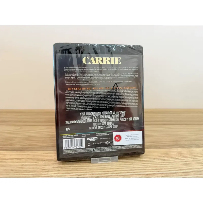 British Version Arrow 4K Blu Ray Witch Carrie