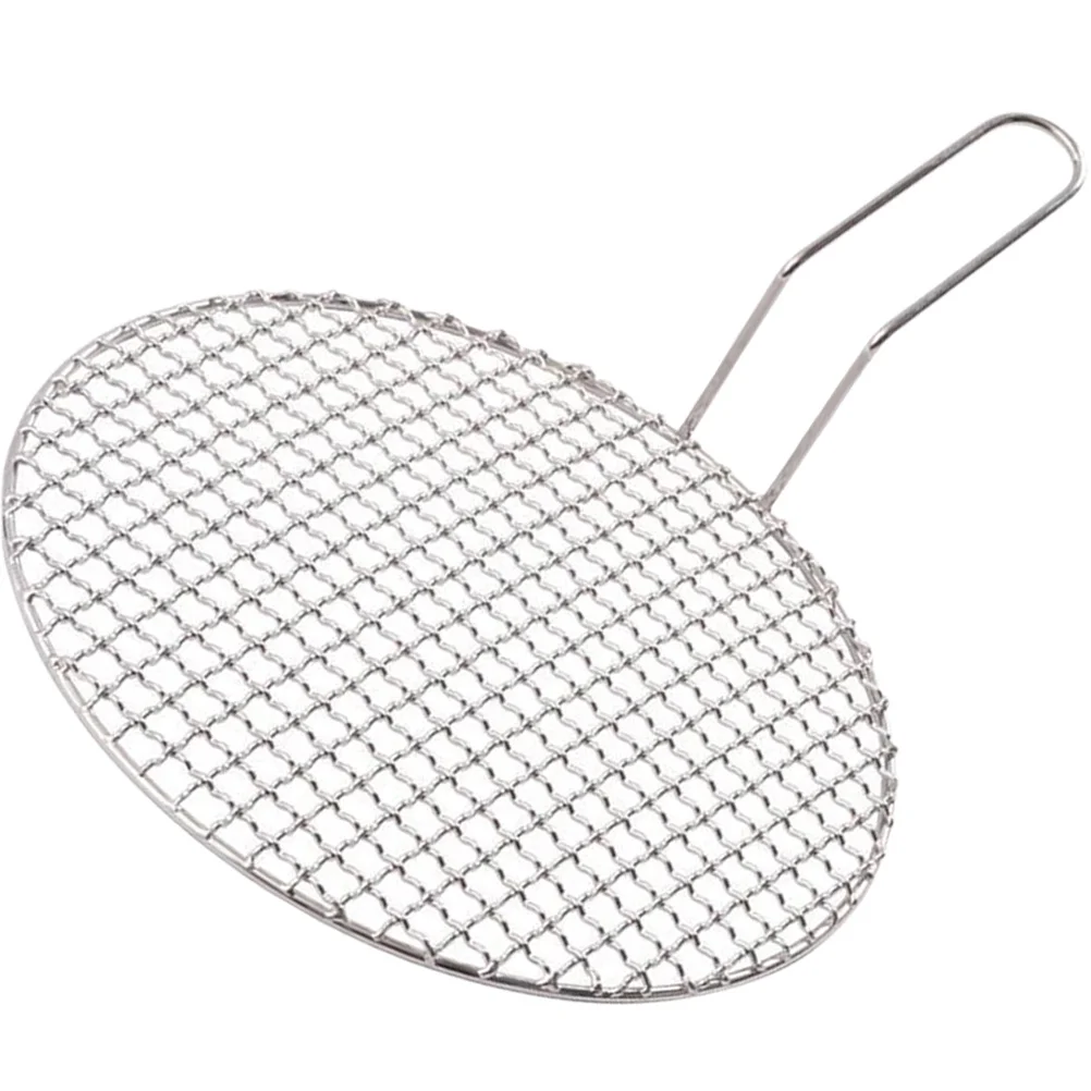 

Barbecue Mat With Handle Stainless Steel Grill Mesh For Outdoor Bbq Vegetables Meat Fish Skewers Portable Baking Mesh Mat
