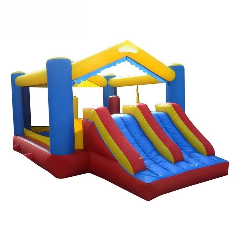 Inflatable Naughty Castle Trampoline Double Row Slide Thickened PVC House Castle Ocean Ball Outdoor