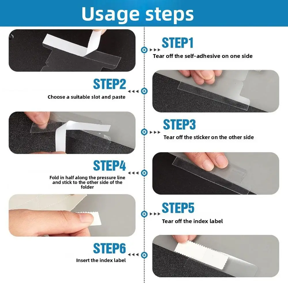 25pcs Self-adhesive Index Tabs Page Separation File Storage Page Separation Label Index Label Storage Solution File Management