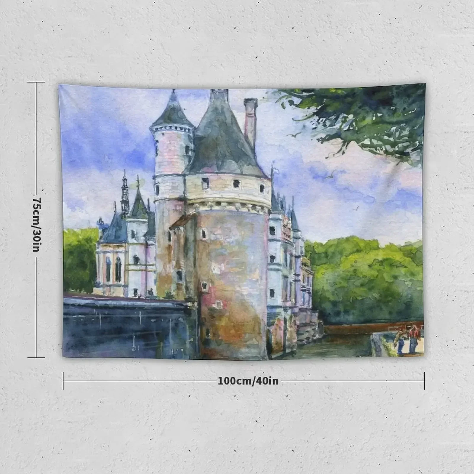 Chenonceau Castle France Tapestry Home Decorations Aesthetic Things To Decorate The Room Tapestry