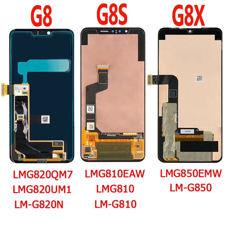 For LG G8X G8S LCD Display Touch Screen Digitizer Assembly G8S ThinQ G8X LCD With Fingerprint Replacement Parts