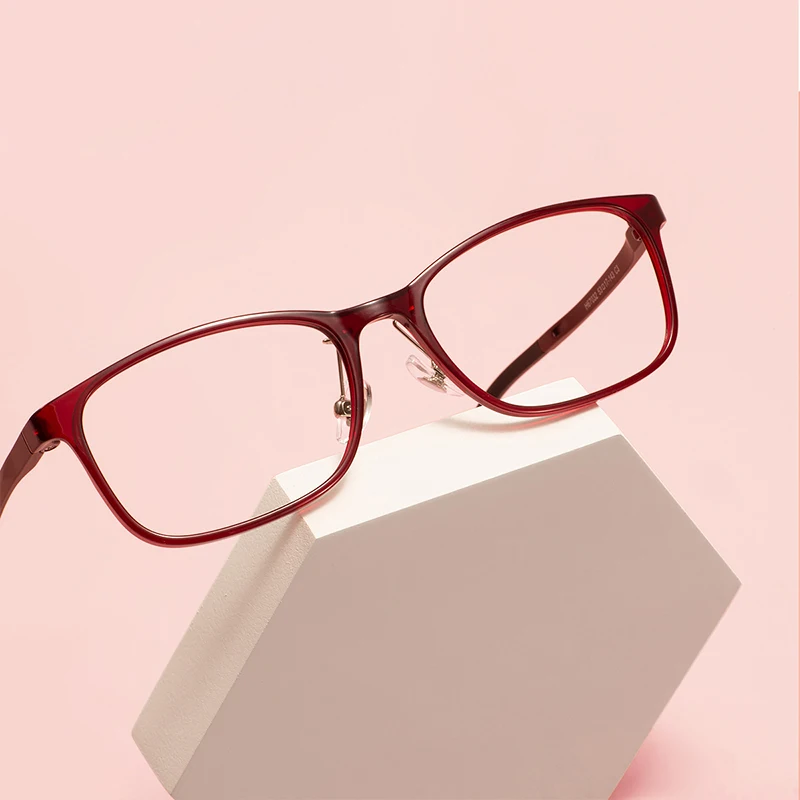 Colorful Ultem Rectangular Men Women Full Rim Glasses Frame Rectangular Transparent Light Spectacle For Prescription Lenses