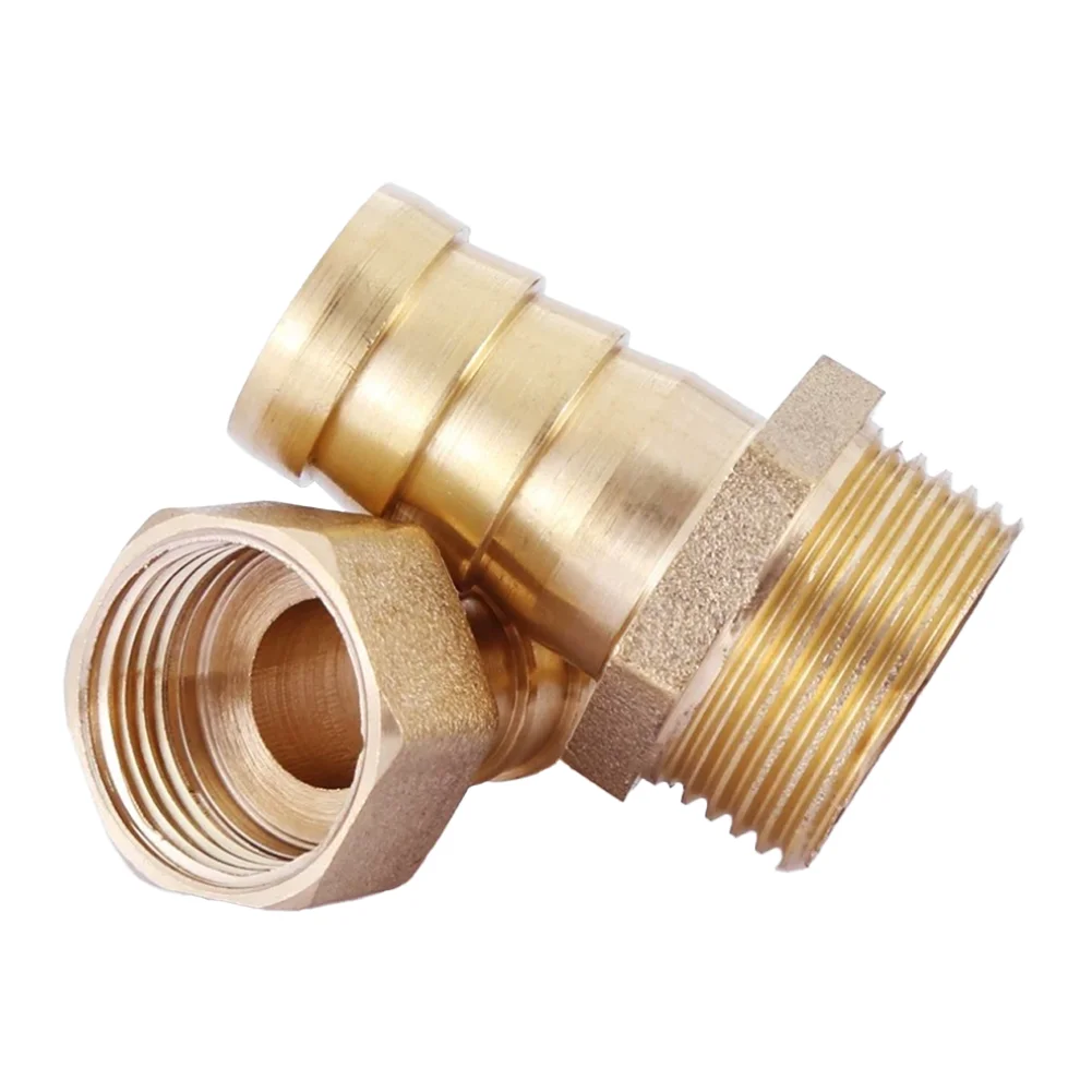 Brass Pagoda Connector Set Two Pieces for Tubing Connections in Air Water Fuel and Gas Transfer with Pressure Rating 2800 PSI