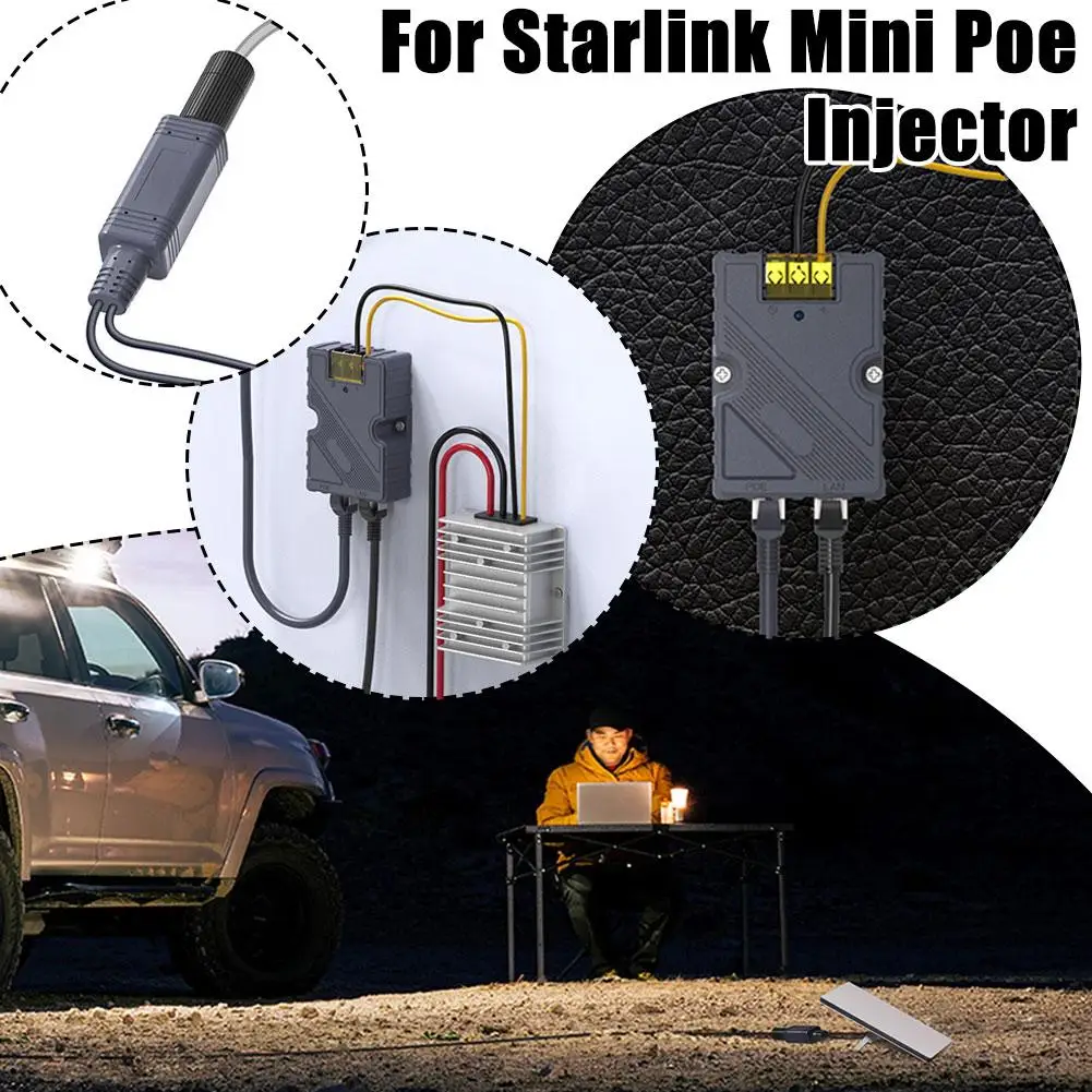 For Starlink Mini Poe Injector DC Boost Converter From For Starlink Dish V2 Internet Kit To Router PC Outdoor RV Syringe