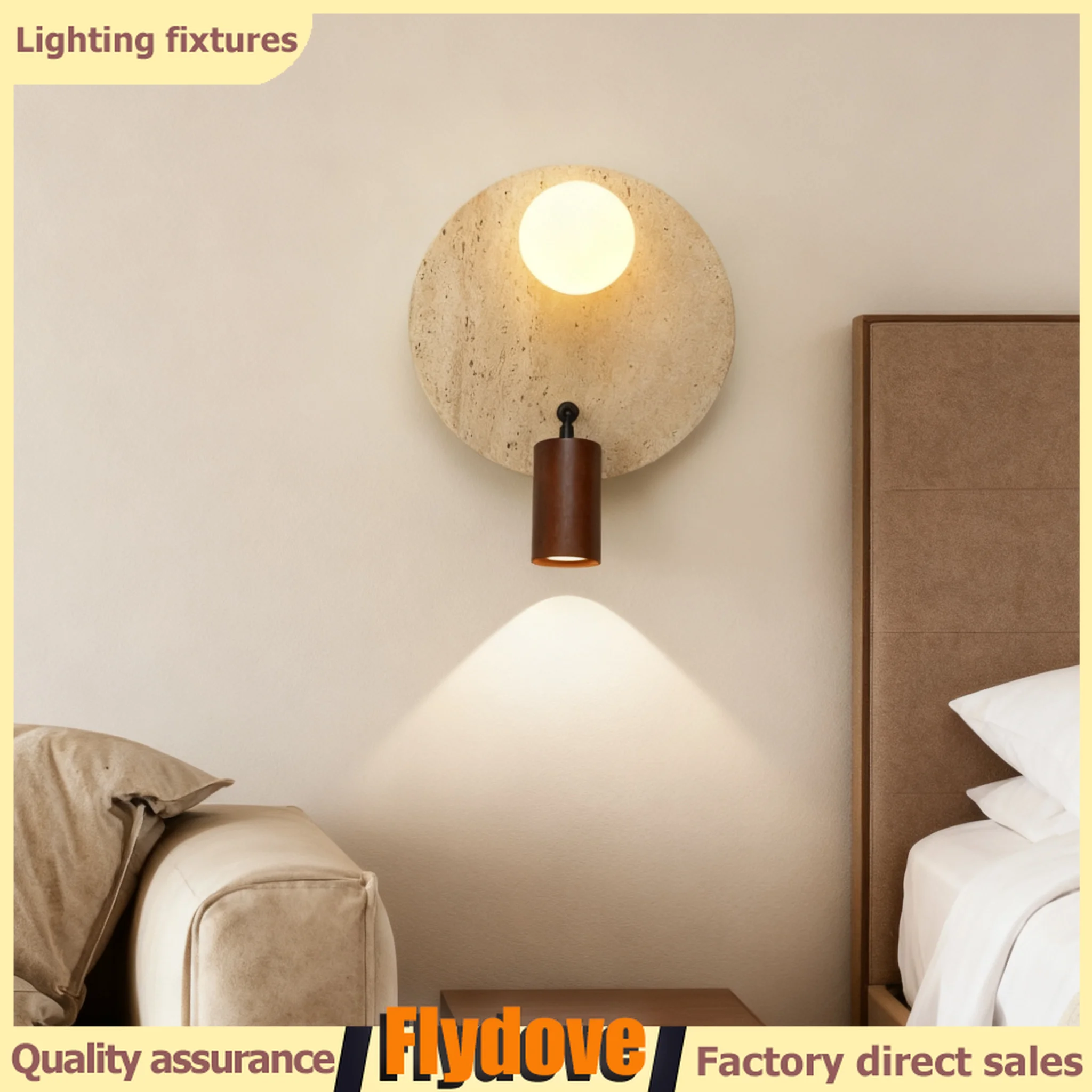 

Wabi Sabi Style Yellow Cave Stone Bedroom Wall Lamp Homestay Hotel Staircase Corridor Wall Decoration Japanese Atmosphere Lamp