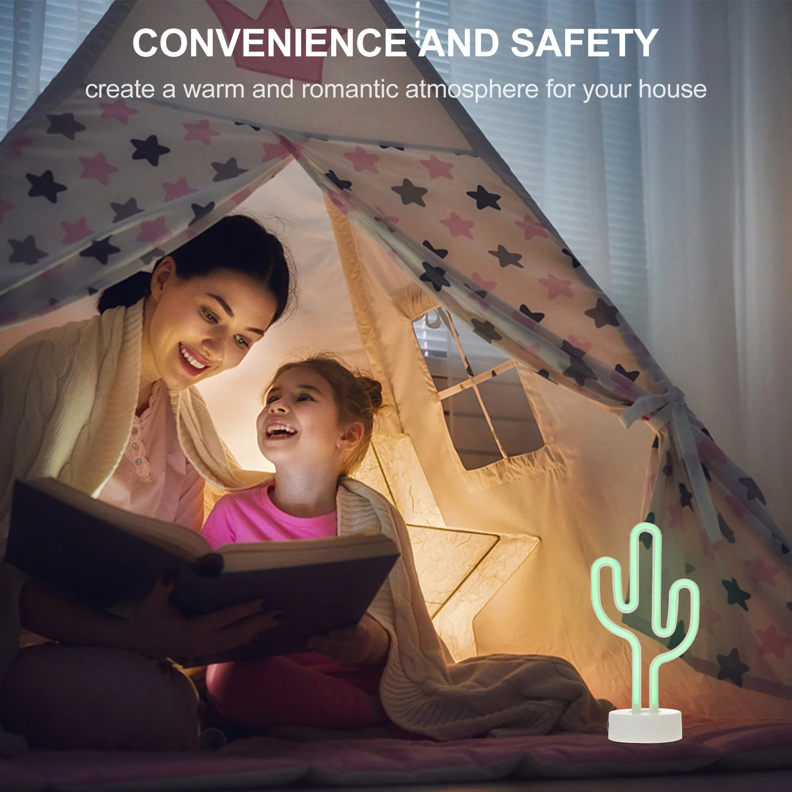 

Green Cactus LED Neon Sign Party Decoration Lighting USB Powered Romantic Atmosphere Neon Lights for Bedroom Aesthetic