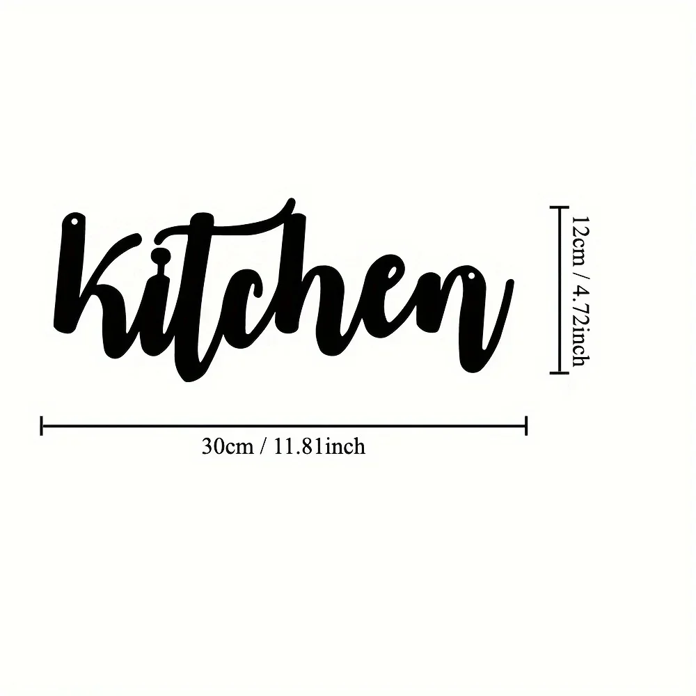 1pc Kitchen Art Letter Wall Sign, Metal Wall Art Ornament, Aesthetic Wall Decoration Retro Metal Hanging, Wall decoration