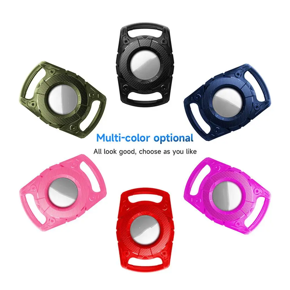 For Apple Airtag Case Dog Cat Collar GPS Finder Colorful Waterproof Protective Silicone Case For Apple Air Tag Tracker Holder