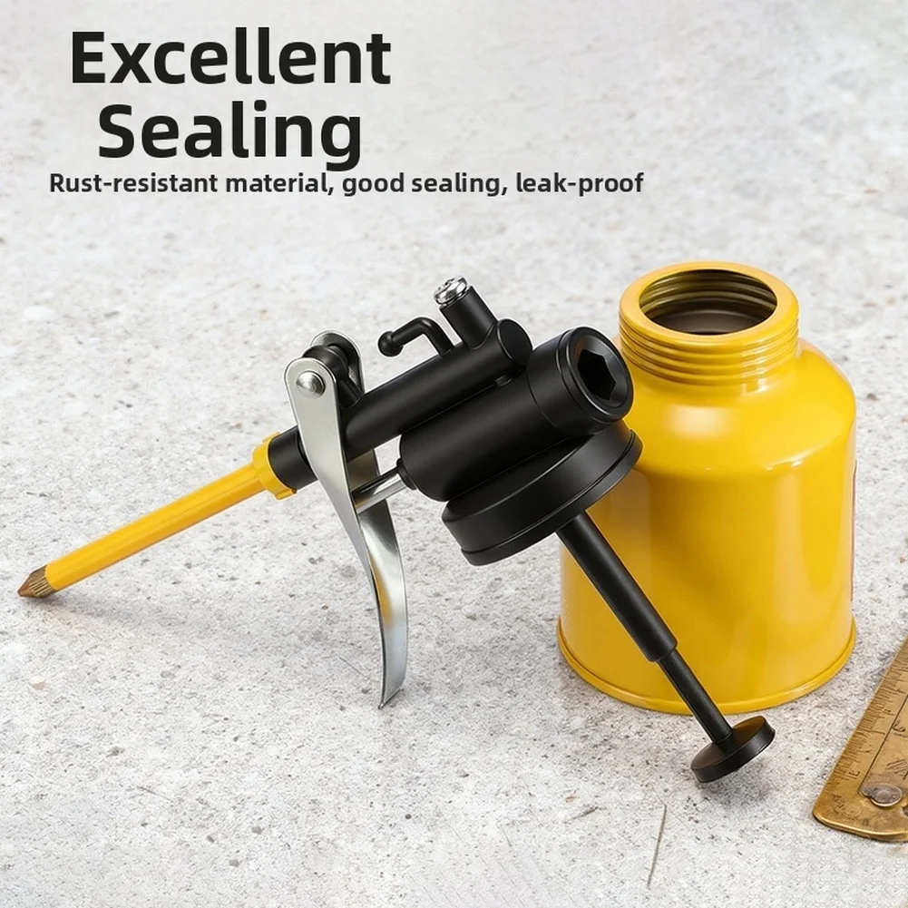 Oil Can Lubrication Metal High Pressure Pump Greaseguns Car Oil Pot Bottle Car Hand Pump Oiler Metal Oil Can