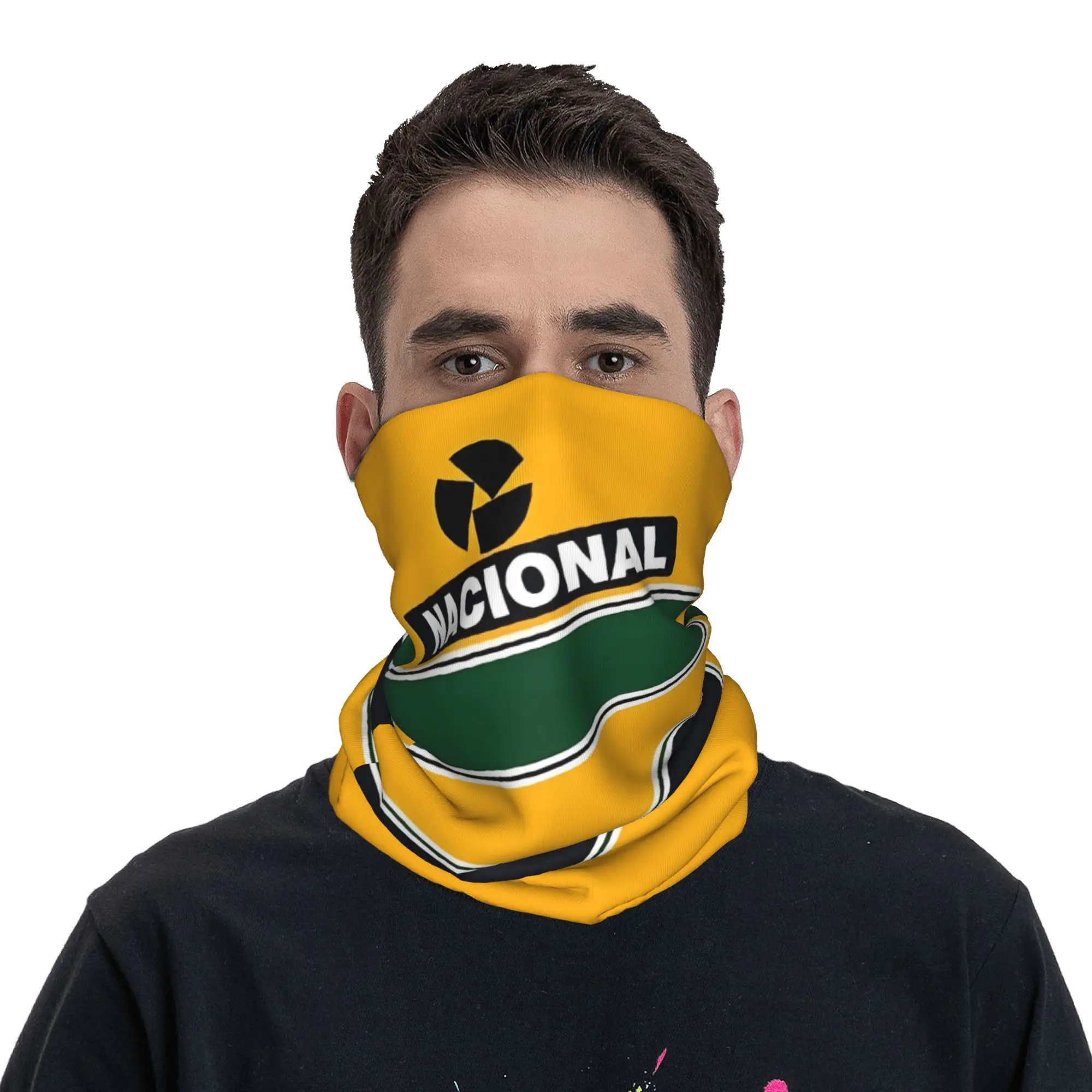 Ayrton Senna Racing Car Bandana Neck Gaiter Printed  Balaclavas Magic Scarf Multifunctional Cycling Hiking Men Adult Windproof