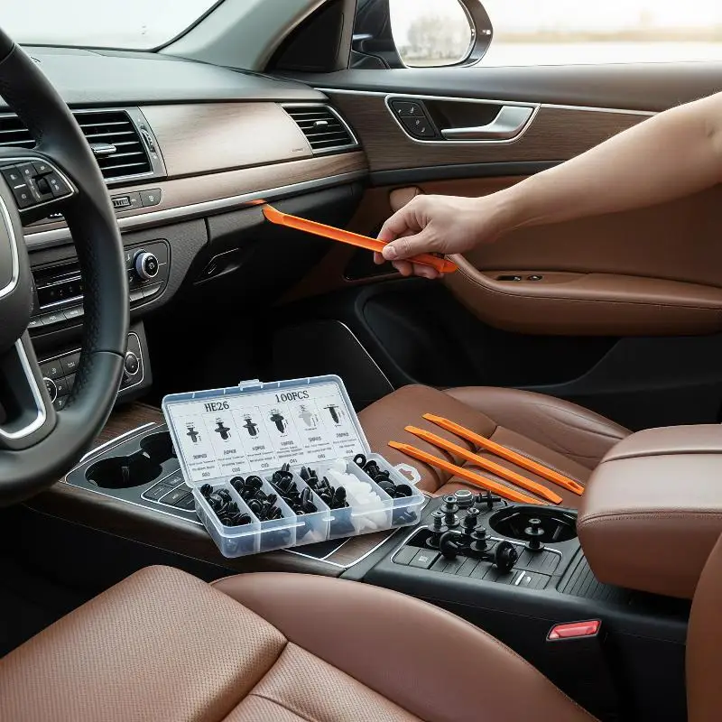 100 Stück korrosionsbeständige Auto-Stoßstangen-Befestigungsclips, Verkleidungs-Befestigungsnadeln für Türverkleidungen, Stoßstangen-Reparatur – Detail 16