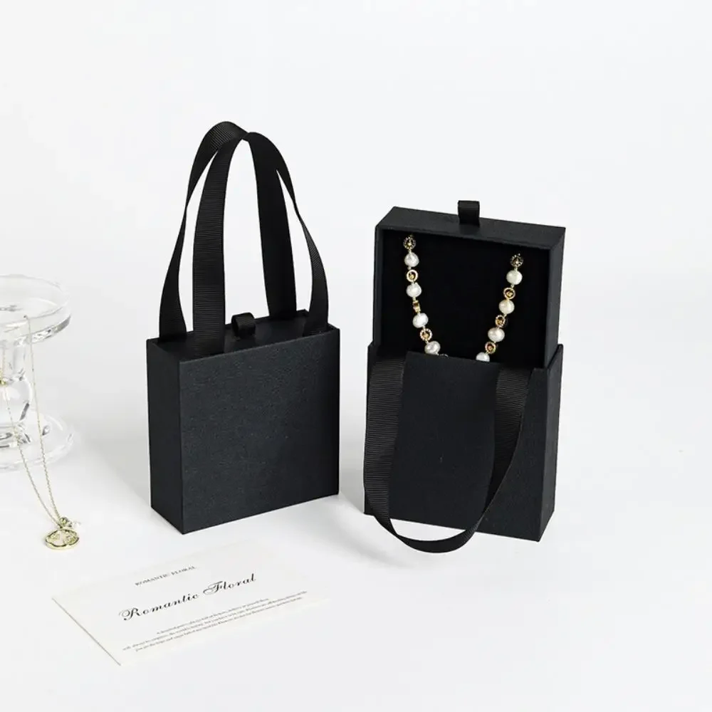Jewelry Box With Tote Bag for Earring Ring Storage