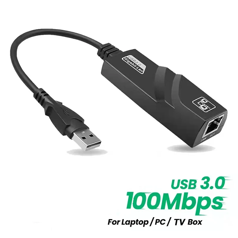 10/100/1000 Mbit/s verkabelter USB 3.0 Typ C USB auf Rj45 Lan Ethernet Adapter RTL8153 Netzwerkkarte für PC MacBook Laptops Windows 10/8/7