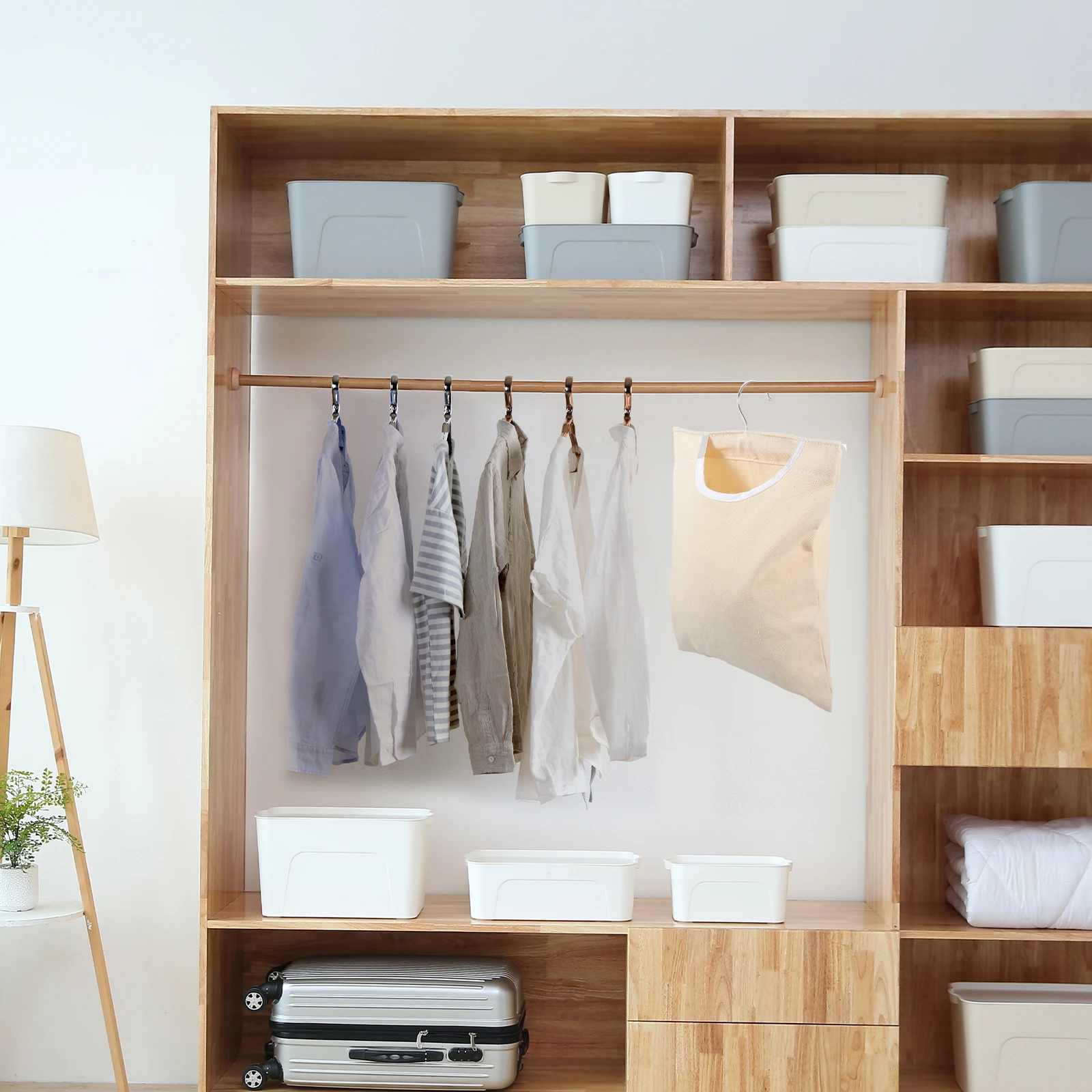 

Storage Bag Sundry Hanging Pouch Weave Polyester Wall Multifunctional Bags Student