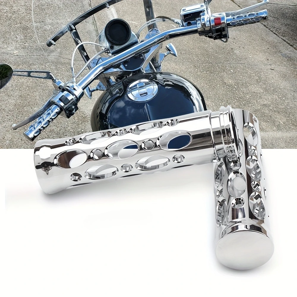 Manopole per manubrio moto, accessori motore universali, lega di alluminio con design cavo, adatte per Touring Dyna Sportster