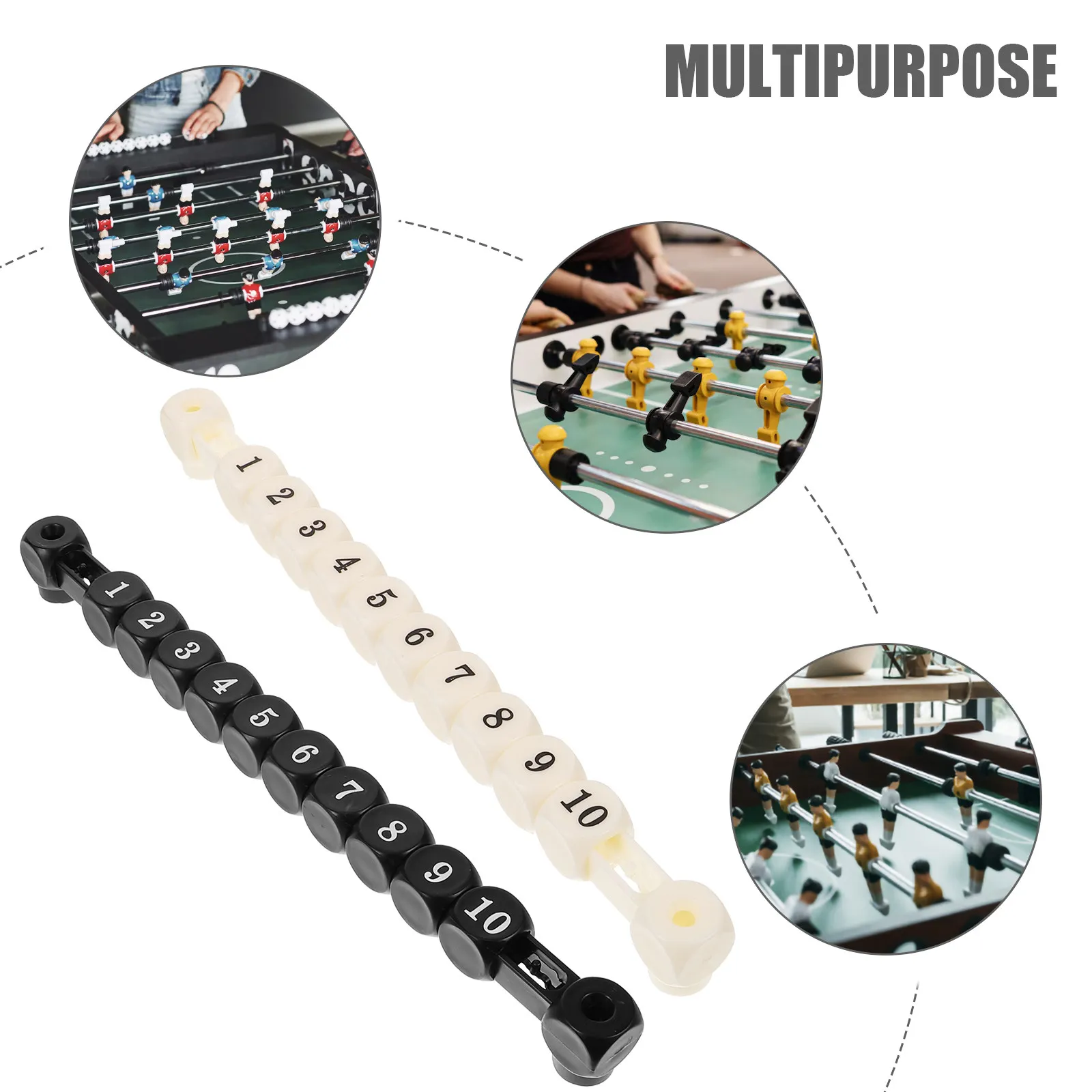 

2Pcs Multifunctional Foosball Score Counters Sturdy Table Football Scoring Markers Small Lightweight Scorekeepers