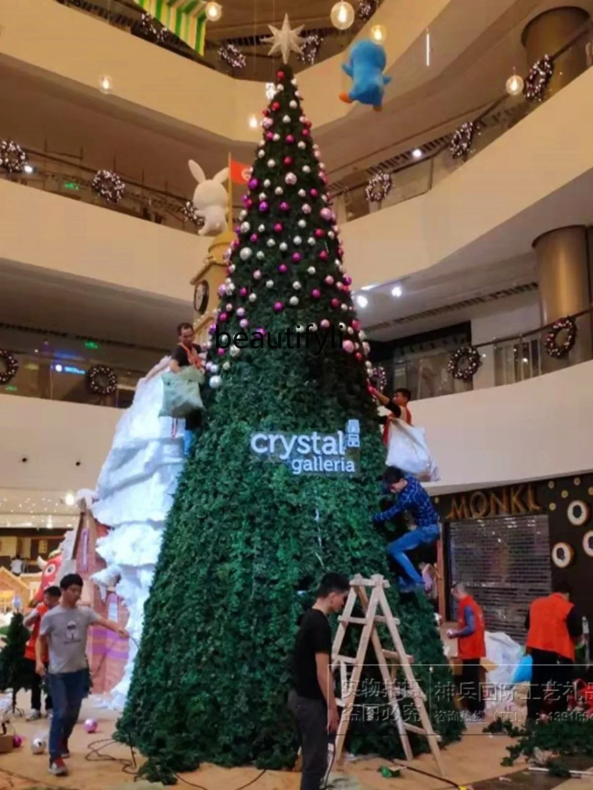 

Large frame Christmas tree 7m 8/9/10/12/15/16 m Shopping mall hotel beautifully decorated Christmas tree package C56