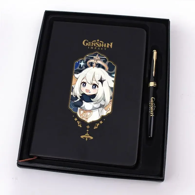 Creative stationery Genshin Impact notebook gift box Black simplicity daily planner Support customization journal notebook dairy