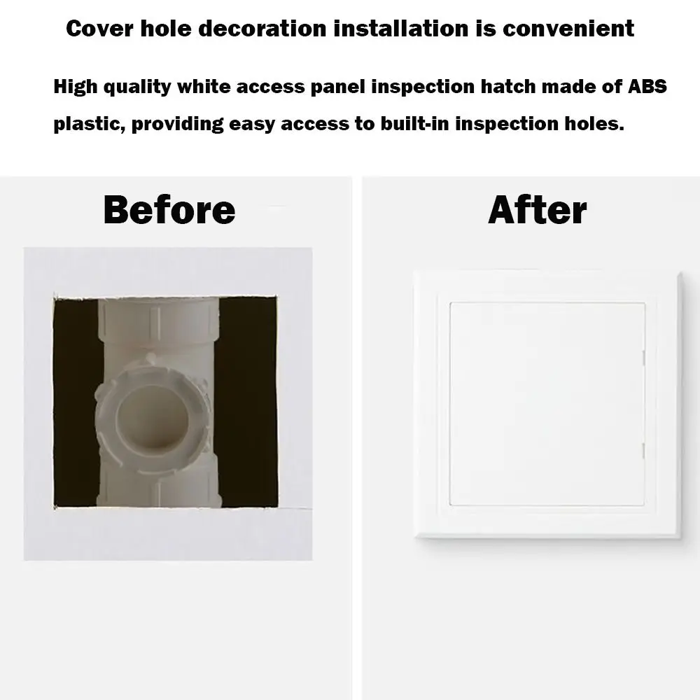Box Door Lock White Access Panel Door Plastic Removable Opening Flap Cover Plate Hinged Access Hatch Doors Wall Ceiling image 3