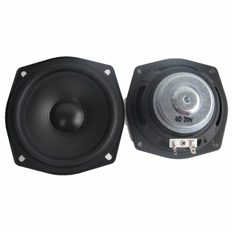 5 Inch 4Ω/8Ω 57mm-NEO. MAG. Midrange Speakers for Car/Home/Outdoor Audio RMS Power 20W PP cone+Rubber edge Full Range Speaker