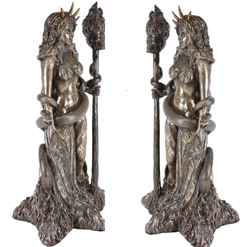 Greek Mythology Hecate Goddess Statue Angel Dancer Sorceress Figure Ornament Wine Cooler Office Desktop Home Decoration