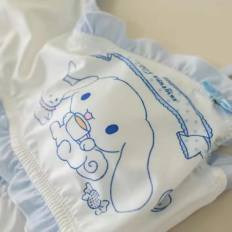 Hot Kawaii Kuromi Women Underwear Set Anime Cotton Small Breasts Thin Bra Underpants Cartoon Student Sweet Girl Fashion clothe