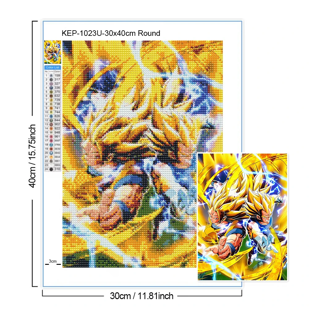 Japanese Anime Diamond Paintin - Resin Art Goku ulasan dan harga
