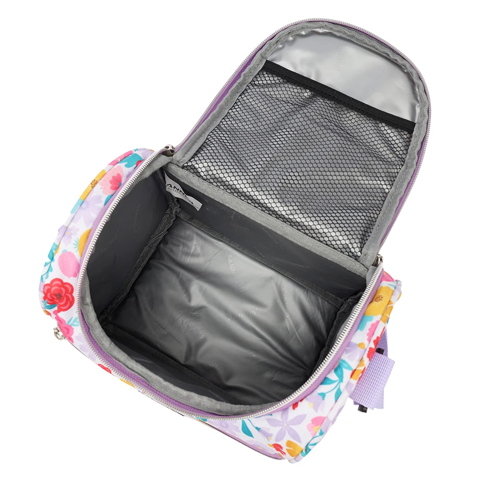 Schöne Lunchtasche mit bedrucktem Muster, Picknicktasche, Isoliertasche, Frischhaltetasche, Eisbeutel – Detail 5