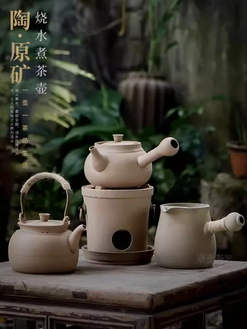 

Coarse Pottery Kettle Old Yan Clay Pot Pot Pot Pot Carbon Open Fire Large Capacity Beam Pot