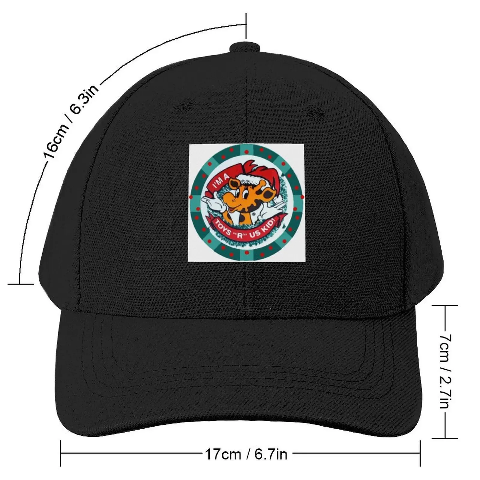 Retro Geoffrey the Giraffe Holiday Logo [I'm a Toys R Us Kid!] Baseball Cap Golf Wear Golf Hat Women Caps Men's