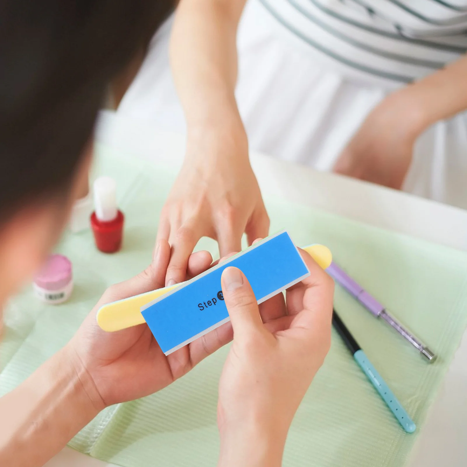 

10 шт., синие полировальные блоки, инструмент для полировки натуральных ногтей, набор для ухода за ногтями, шведские блоки для ногтей, тонкие