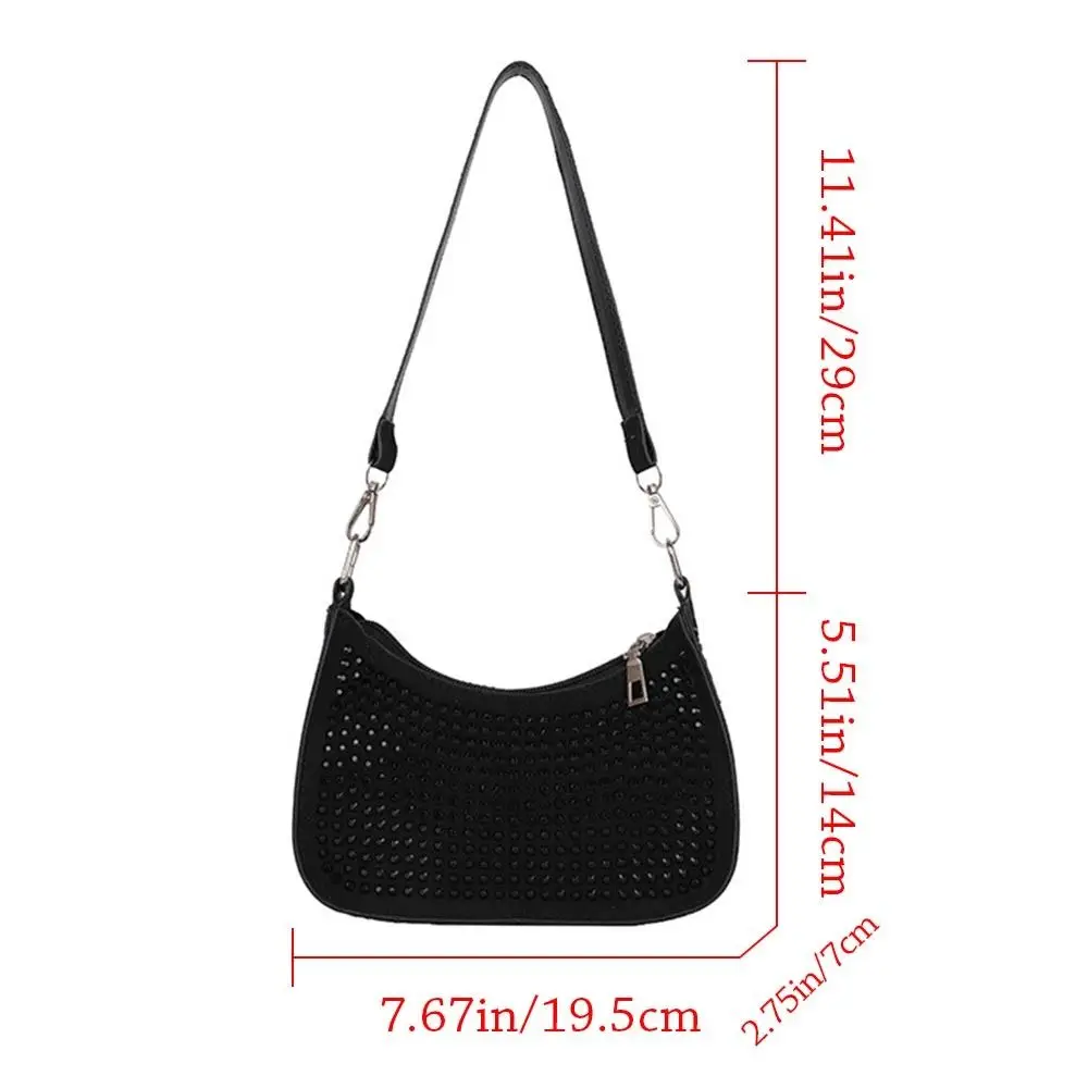 Women Evening Party Rhinestone Shoulder Bag Shopping Purse Handbag Underarm Bag