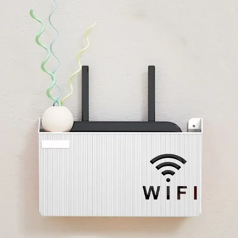 WiFi Router Storage Box, TV Set-Top Box Storage Rack, Wireless Optical Modem, Cable Placement, desktop Organization and Storage