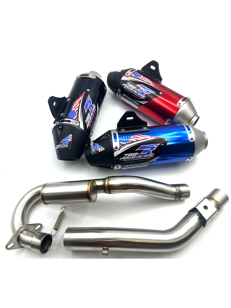 AliExpress NONE Stainless 45mm Off-road Motorcycle Exhaust Muffler with Front Link Tube For Honda CRF230 Dirt Bike Exhaust System