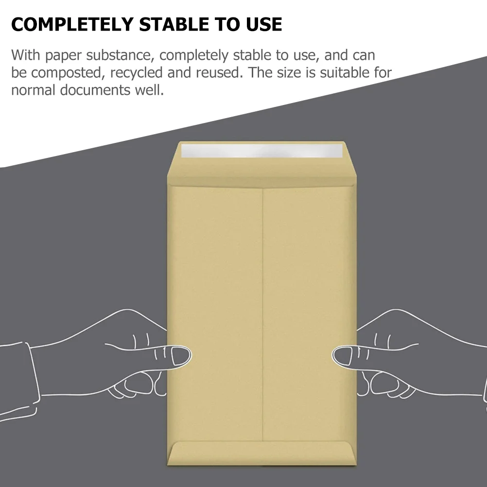 25 قطعة أكياس مغلف ورق كرافت مميزة C4 حجم إغلاق لاصق قوي للملفات كتالوجات المجلات كتيبات مكتب المدرسة