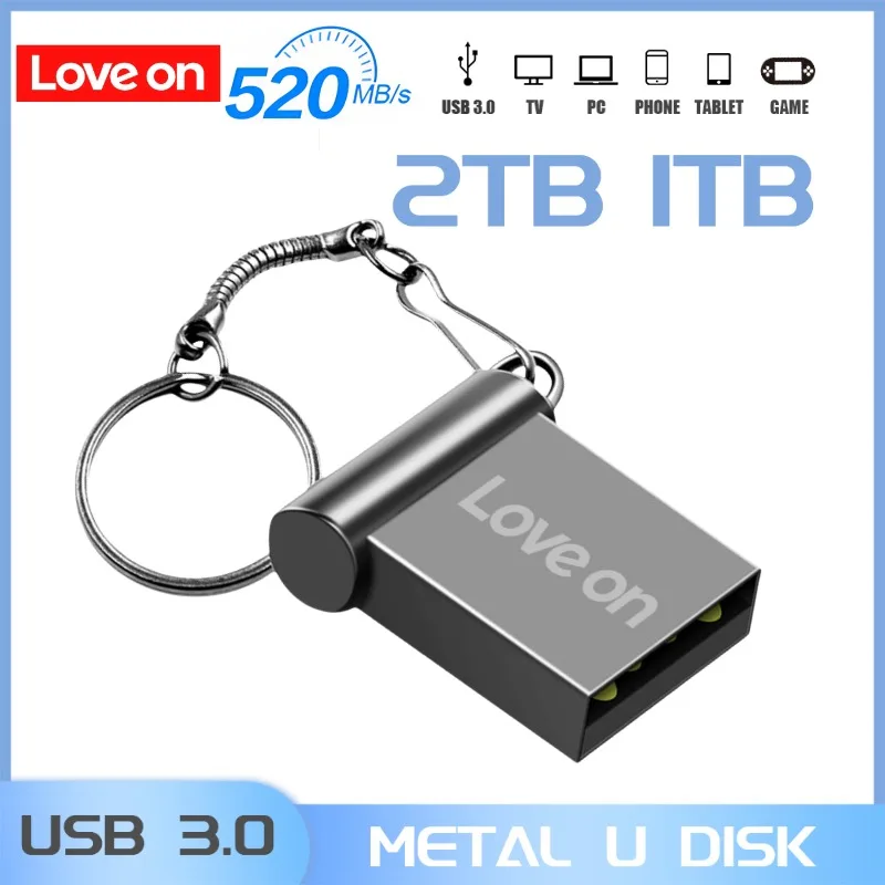 Flash Drives 2Tb Usb 3.0 Mini Hoge Snelheid Metalen Pendrive 1Tb 512Gb Flash Drive 256Gb Ssd 128Gb Usb Geheugenopslagapparaat U Schijf