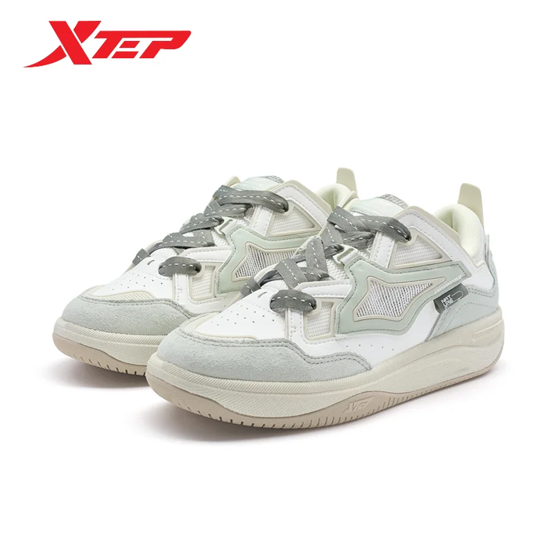 Xtep Skateboarding Shoes For Women 2024 Summer Comfortable Women\'s Skate Shoes Durability Wear-Resistant Sneakers 976218310008