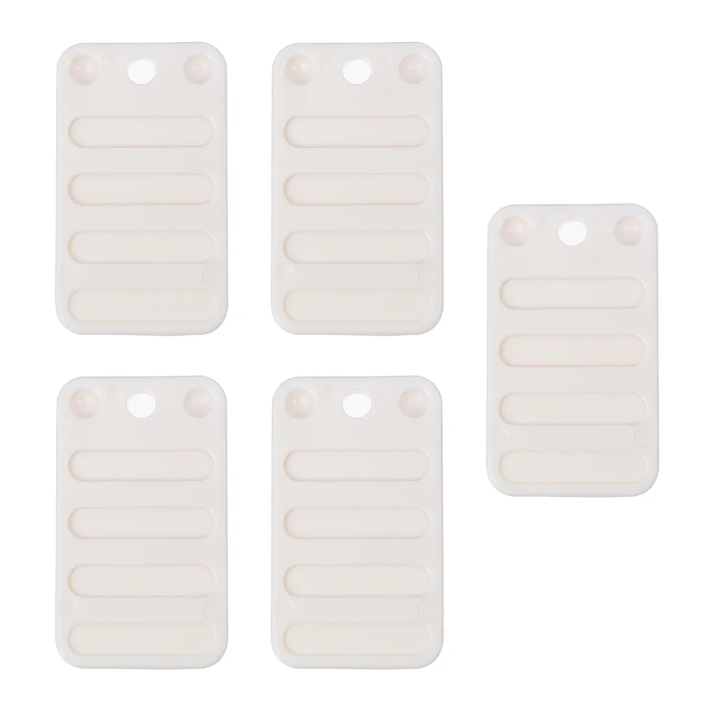 

5pcs Furniture Raising Pads White Plastic Wedge Leveling Shims For Home Hotel Bathroom Durable Fitment Accessory