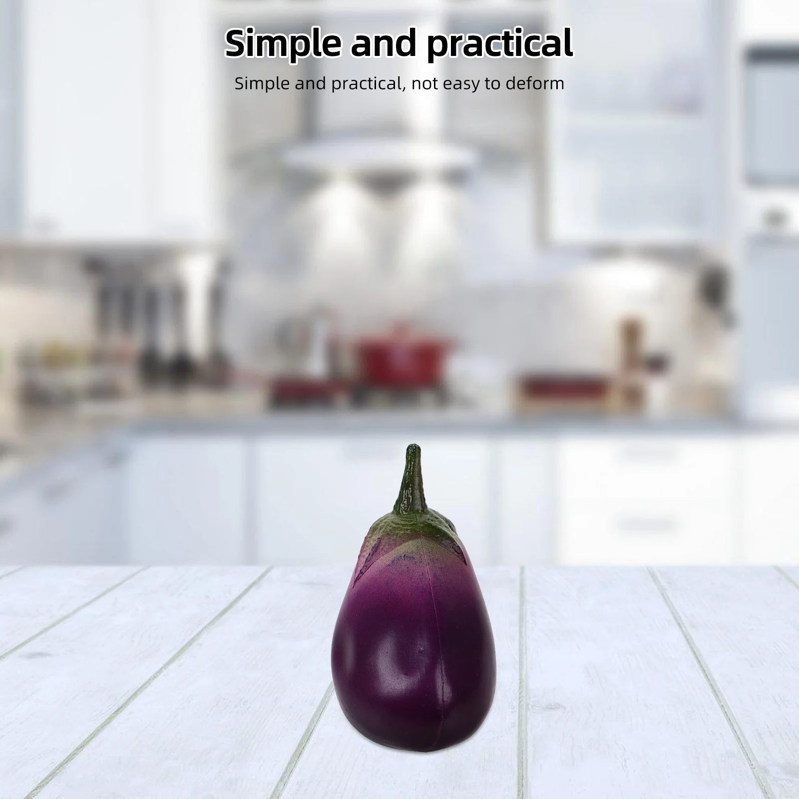 Simulated Eggplant Model Faux Fake Vegetables Lifelike Display Home Kitchen Decorations Teaching Aids