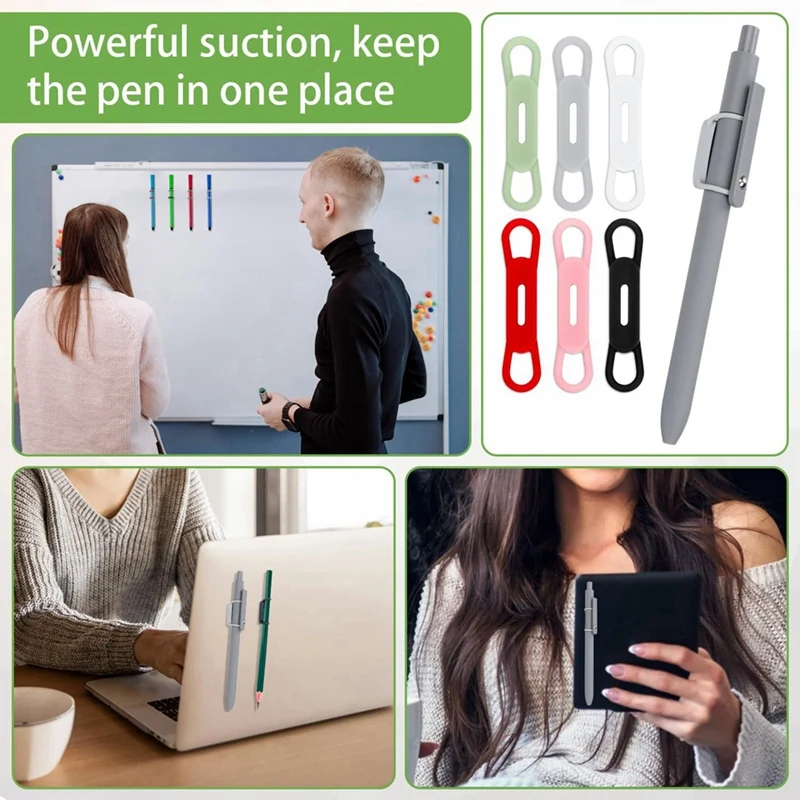 حامل قلم رصاص مغناطيسي ، علامة سيليكون قابلة للتعديل ، منظم أقلام من الفولاذ المقاوم للصدأ ، 18 ، 48