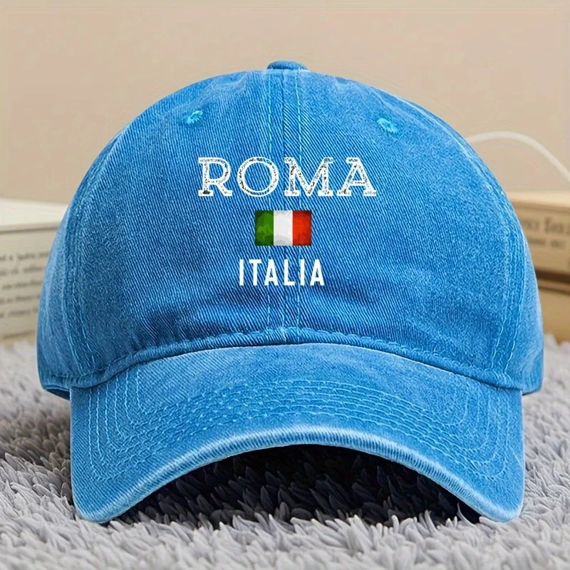 روما إيطاليا روما إيطاليا خمر تذكارية الموضة إلى الأمام قبعة بيسبول قبعة بيسبول كلاسيكية للرجال والنساء الصيد في الهواء الطلق & Tr
