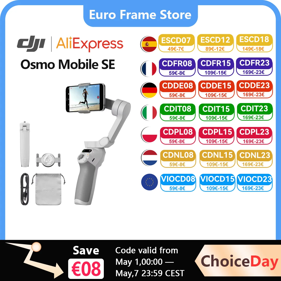 DJI OM SE Osmo Mobile SE Handheld Gimbal Active Track 5.0 Magnetic Design Quick Roll DJI Brand New Original in Stock